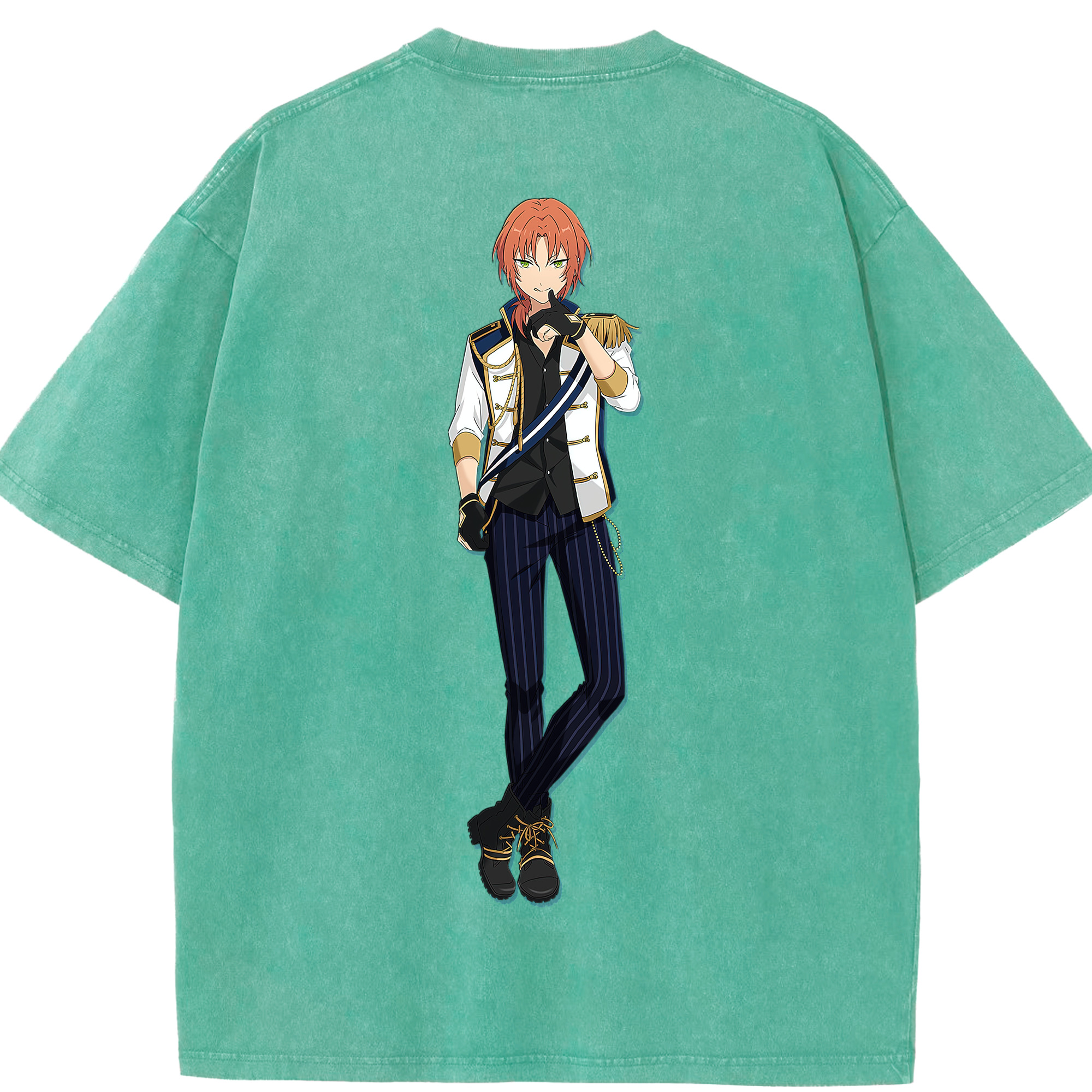（画像用） あんさんぶるスターズ! Ensemble Stars 綿100% ヴィンテージ風 半袖Tシャツ（背面プリント）